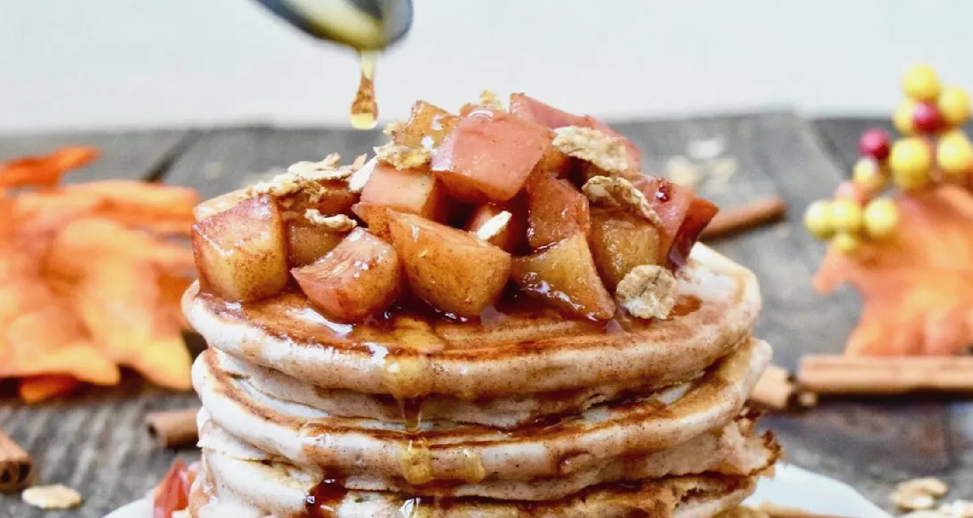 Recetario: Hotcakes de manzana y canela